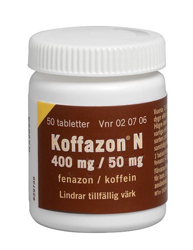 Koffazon N, tablett 400mg/ 50mg 50 st