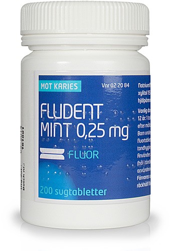 Fludent Mint, sugtablett 0,25 mg 200 st