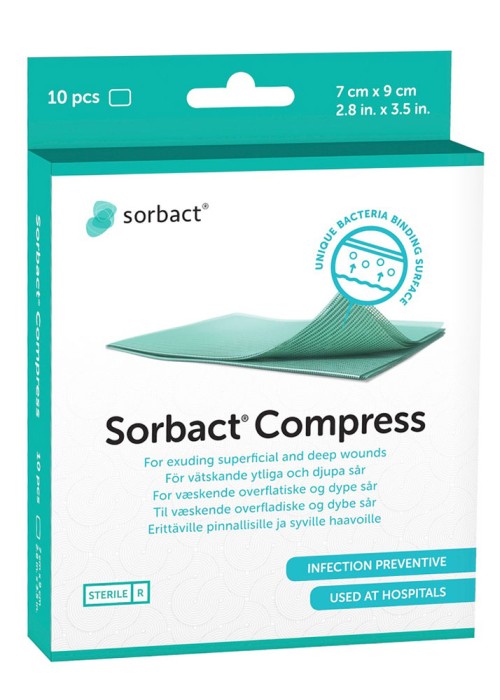 Sorbact Compress 7x9 cm 10 st