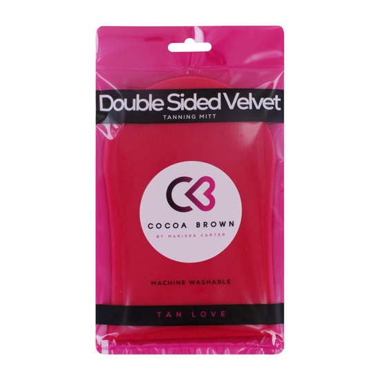 Cocoa Brown Deluxe Velvet Double-Sided Tanning Mitt