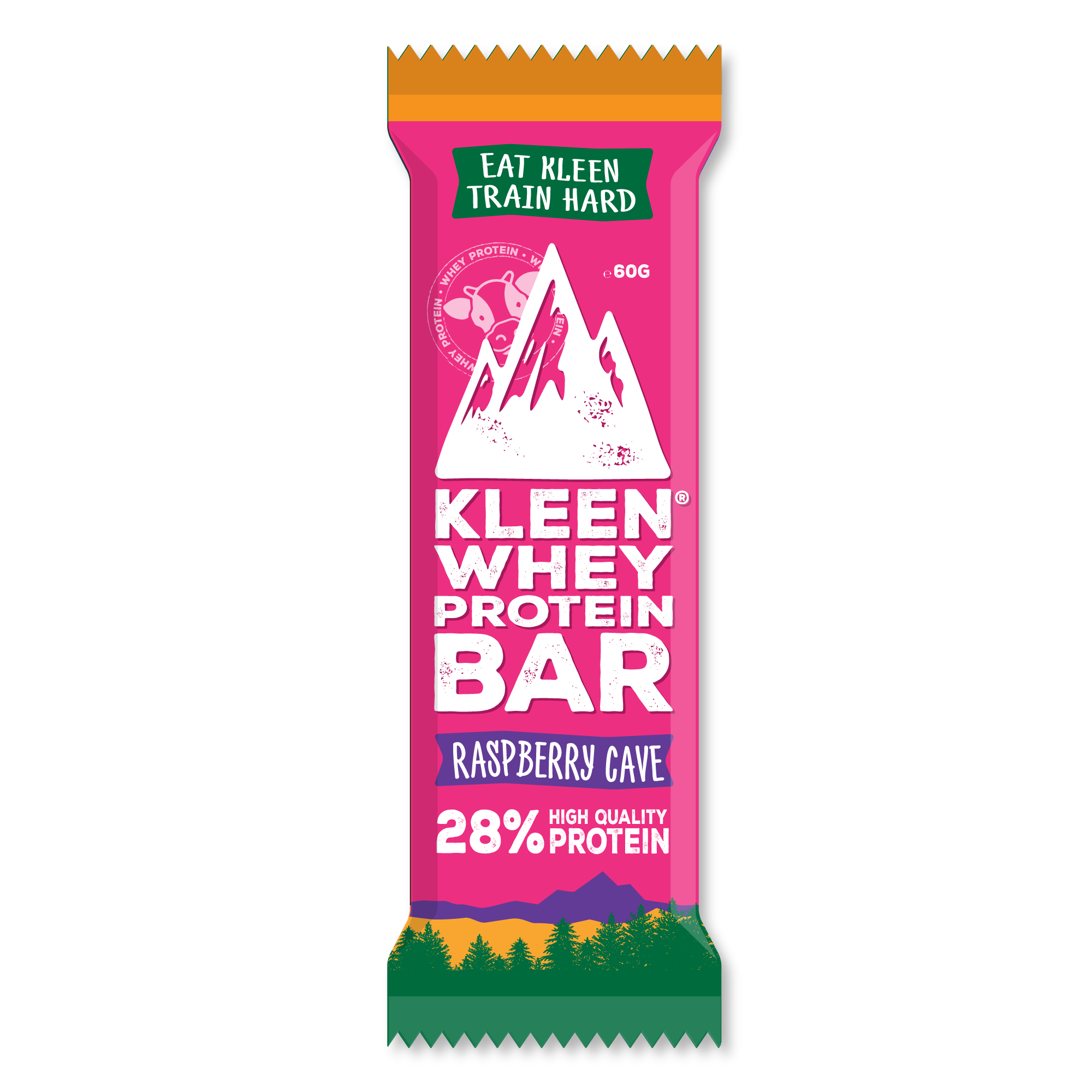 KLEEN Whey Protein Bar Raspberry Cave 60 g