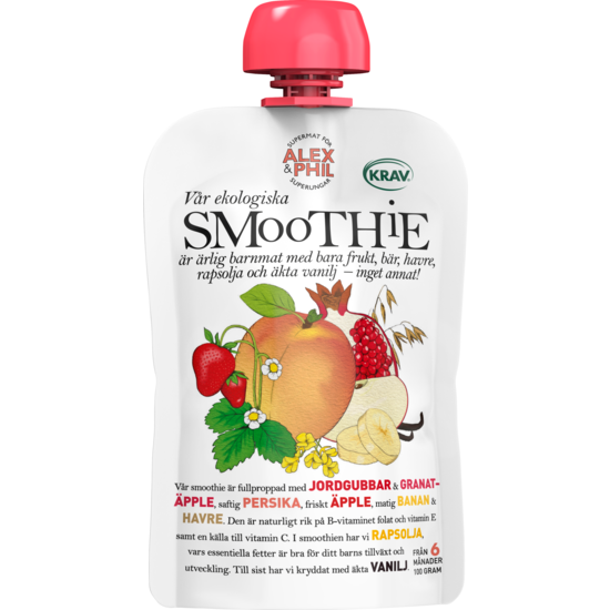 Alex&Phil Smoothie med persika & röda frukter 100 g