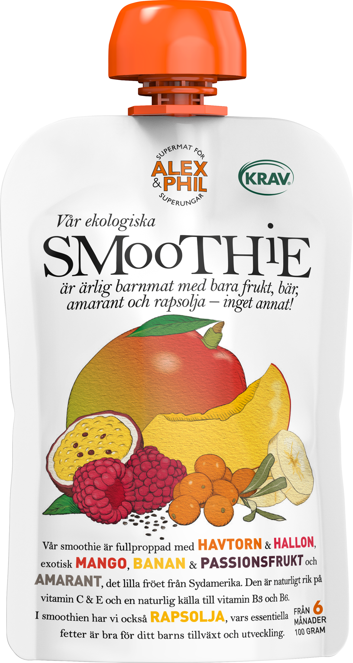 Alex&Phil Smoothie med havtorn & mango 100 g