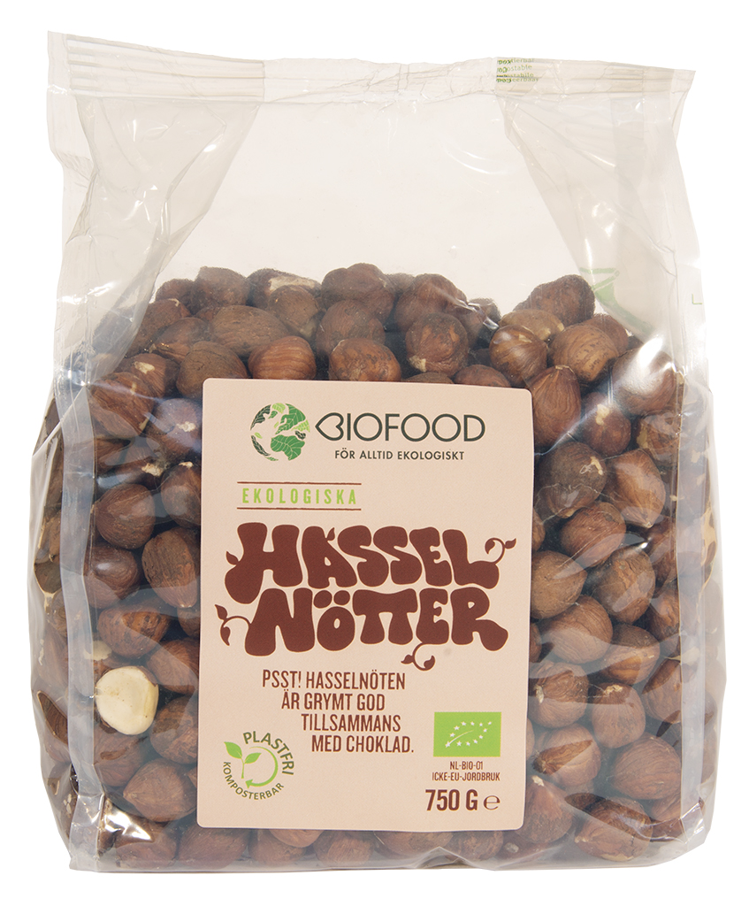 Biofood Hasselnötter 750 g