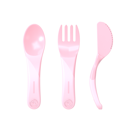 Twistshake Äta Själv-Bestick 6+m Pastell Rosa