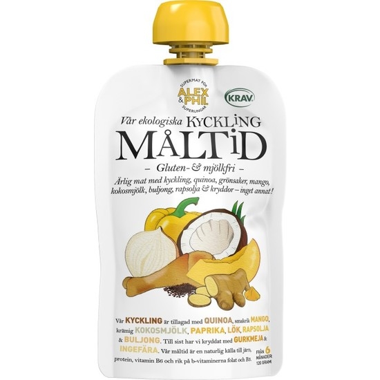 Alex&Phil måltid med kyckling, mango & kokos 120 g