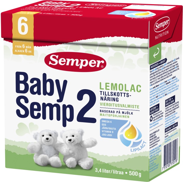 Semper BabySemp 2 Lemolac, 500 g (3,4 liter)