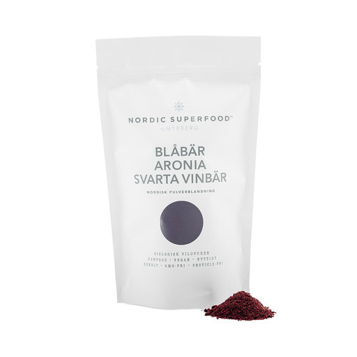 Nordic Superfood by Myrberg Blue Blåbär Aronia & Svarta Vinbär 175 g