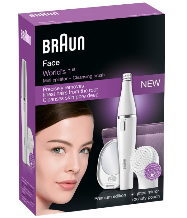Braun SE830 Face Epilator + Cleansing Brush
