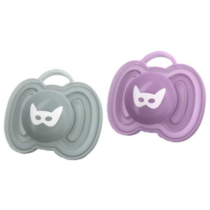 Herobility HeroPacifier 6+ mån (2-pack) Grey/Purple