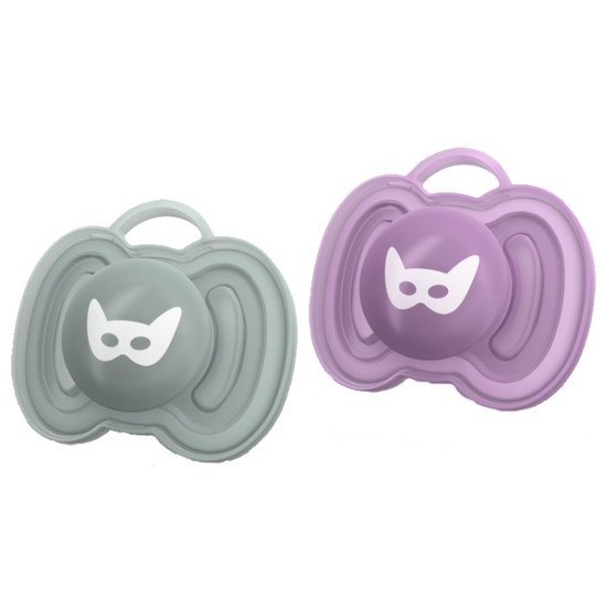 Herobility HeroPacifier 6+ mån (2-pack) Grey/Purple