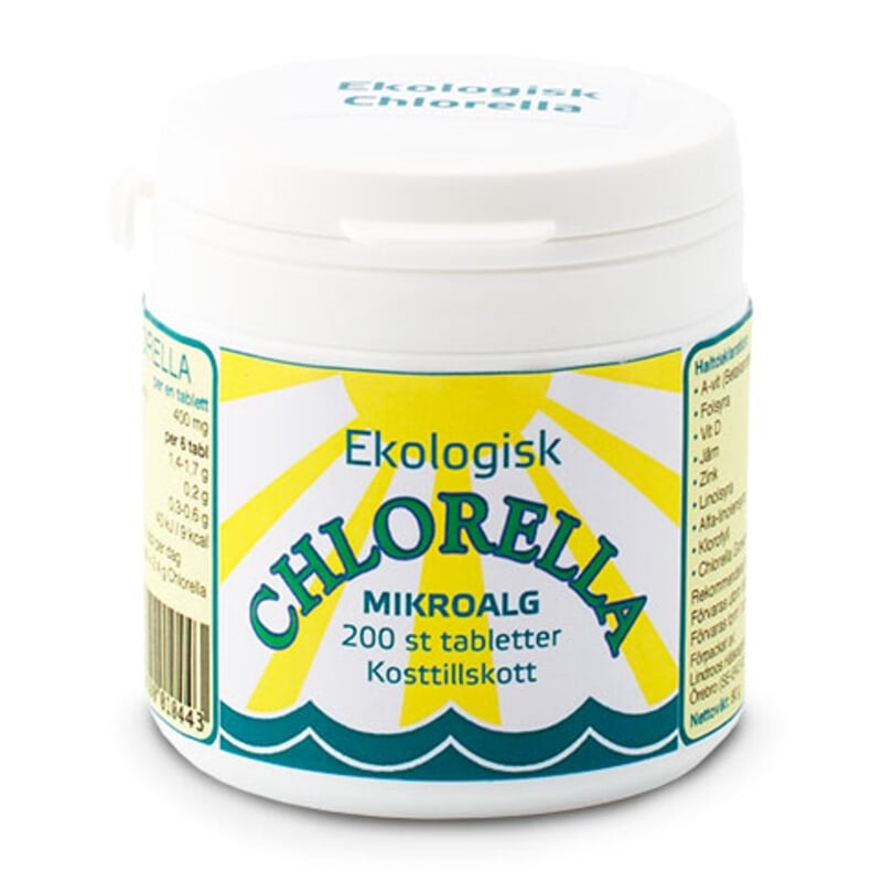 Lindroos Chlorella EKO 400 mg 200 tabletter