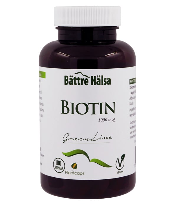 Bättre Hälsa Biotin Green Line 1000 mcg 100 kapslar