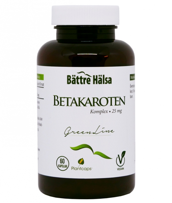Bättre Hälsa Betakaroten Green Line 25 mg 60 kapslar