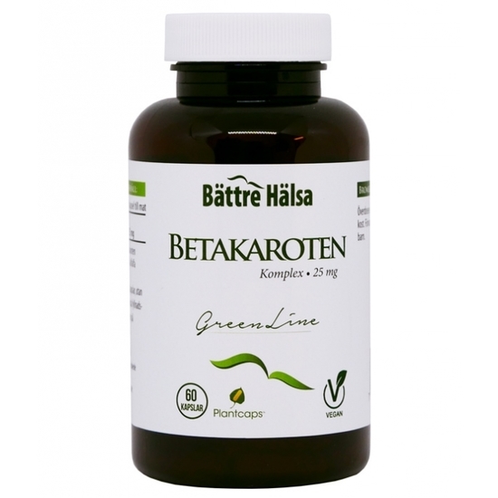 Bättre Hälsa Betakaroten Green Line 25 mg 60 kapslar