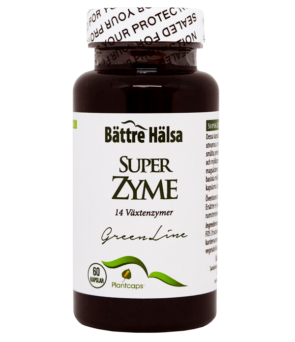 Bättre Hälsa Super Zyme 14 växtenzymer Green Line 60 kapslar