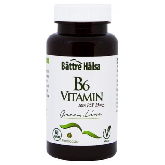 Bättre Hälsa B6-Vitamin Green Line 25 mg 60 kapslar