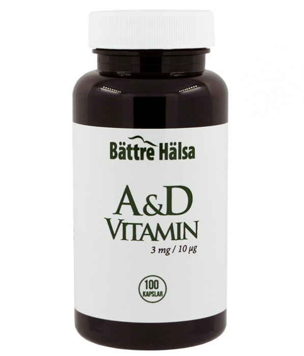 Bättre Hälsa A D-Vitamin 3 mg/10 µg 100 kapslar