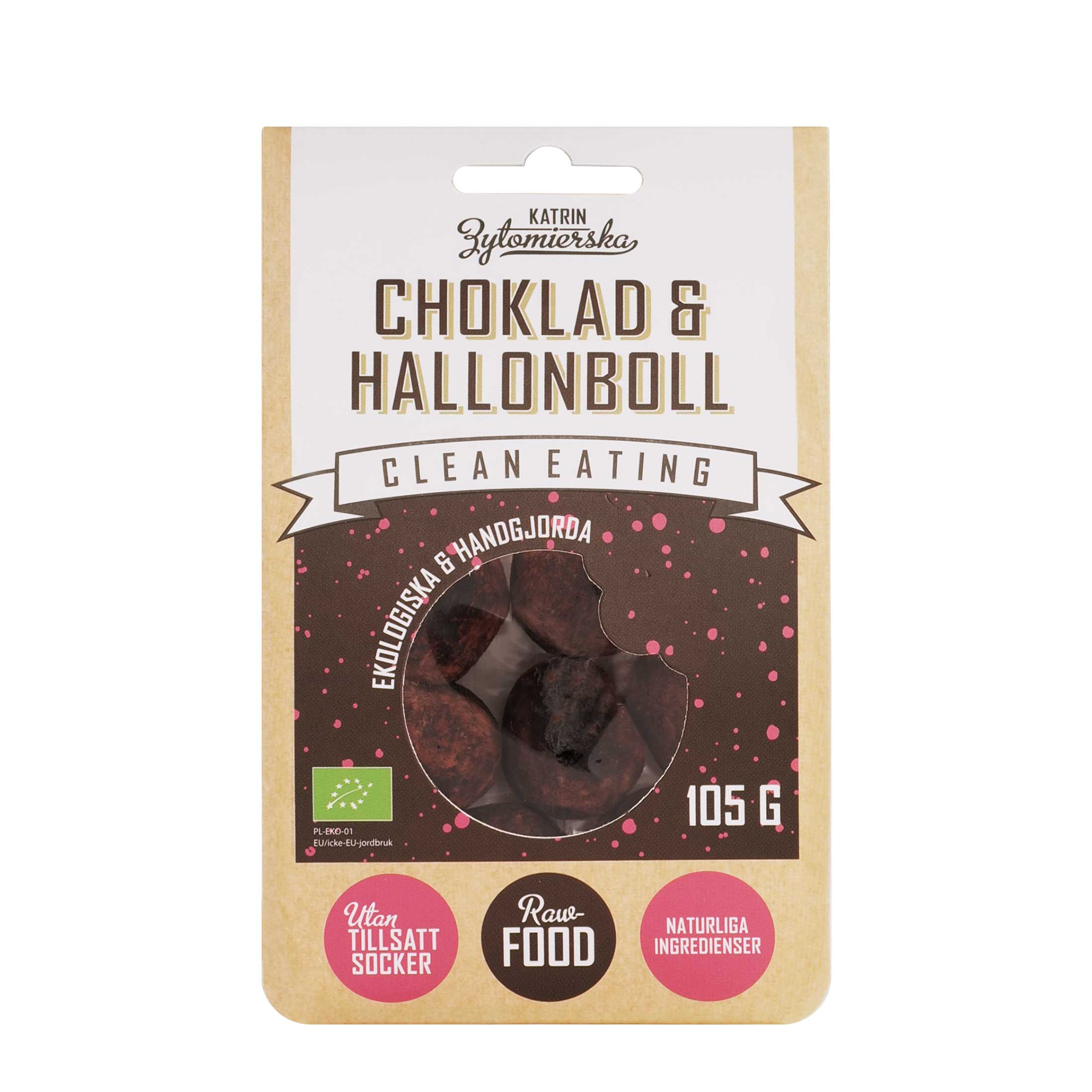 Clean Eating Choklad & Hallonboll 105 g