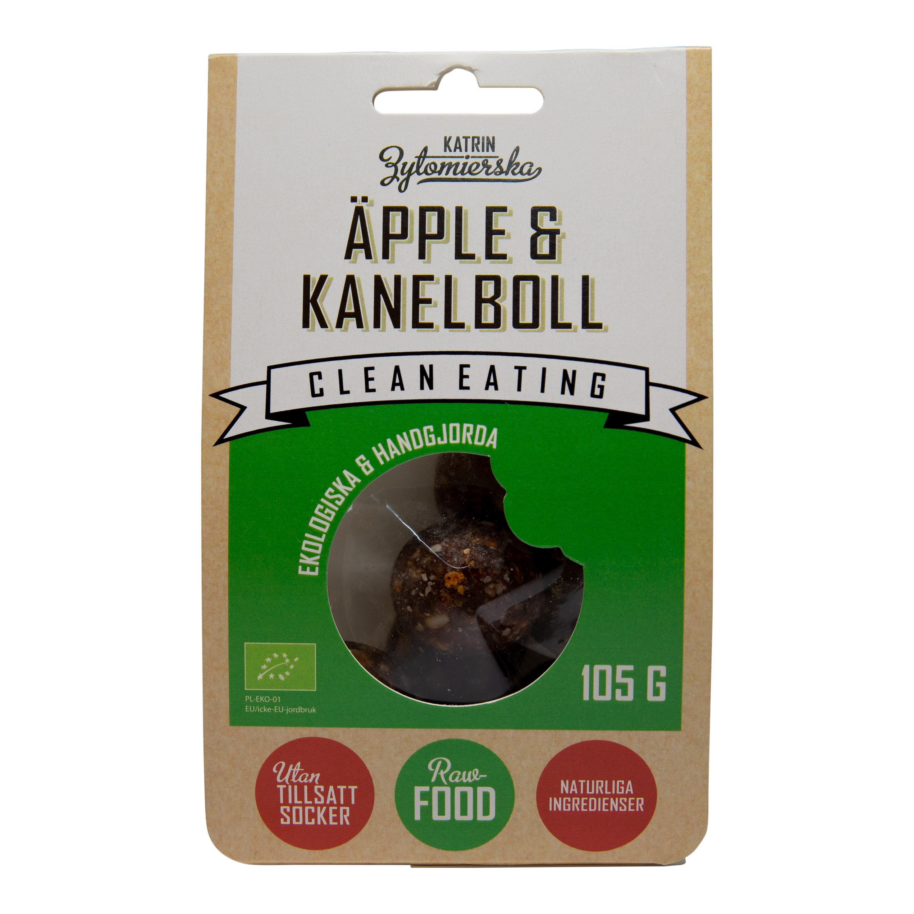 Clean Eating Äpple & Kanelboll 105 g