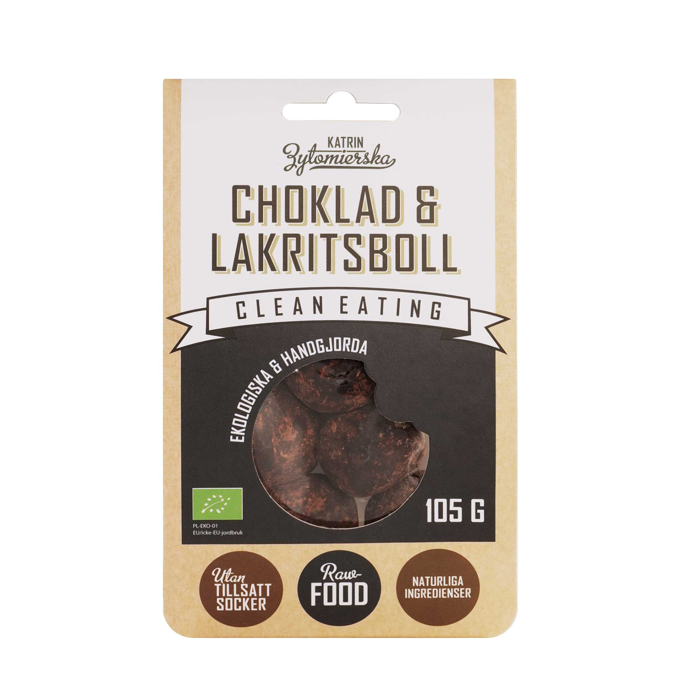 Clean Eating Choklad & Lakritsboll 105 g