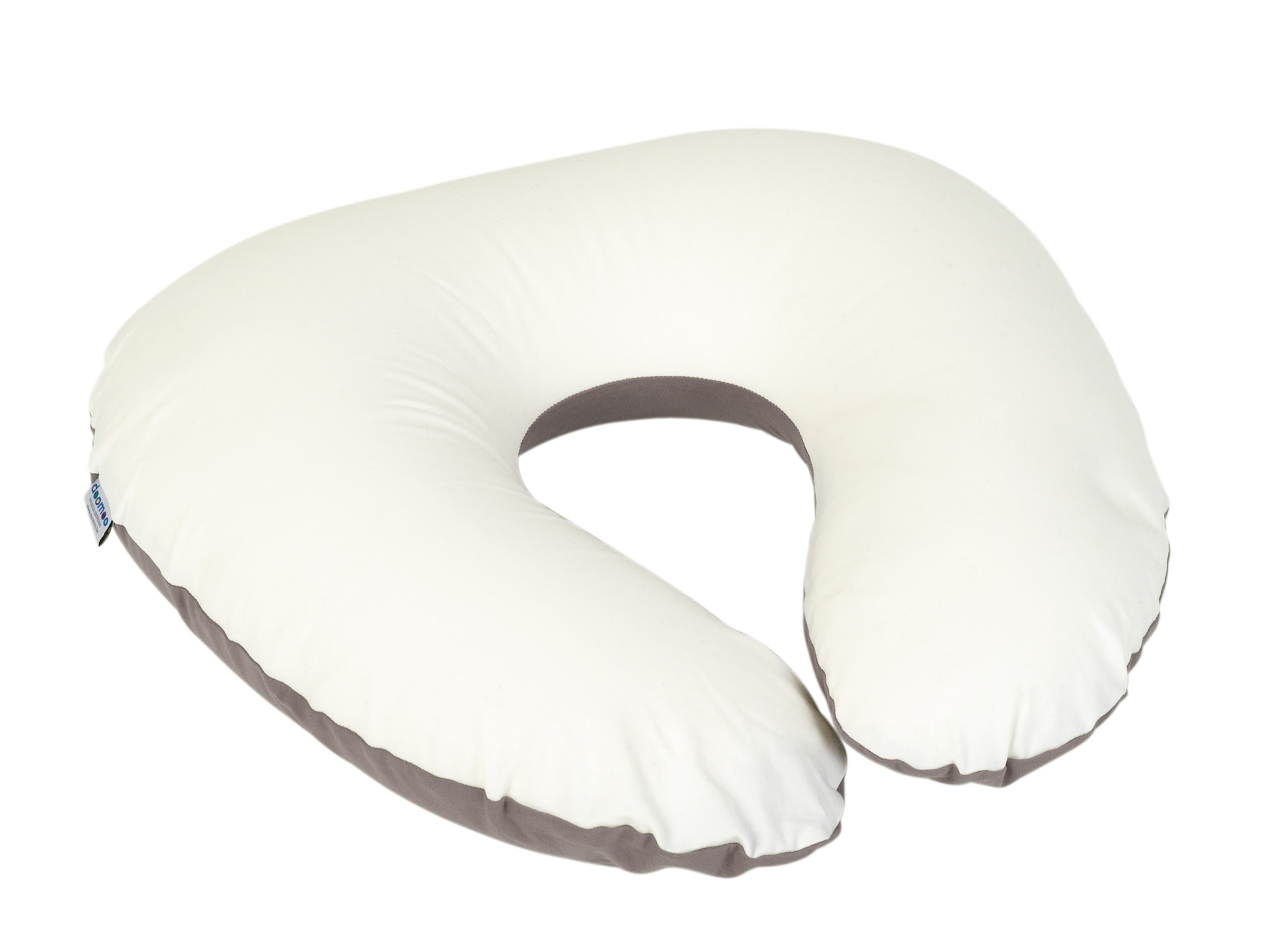 Doomoo Amningskudde Medium Beige/Vit Plain