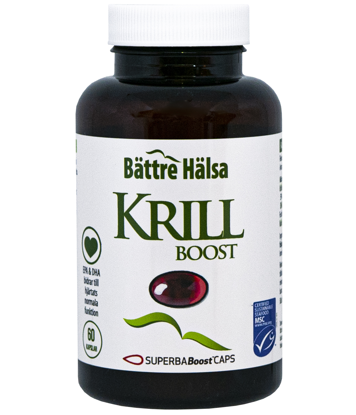 Bättre Hälsa Krillolja Omega-3 60 kapslar