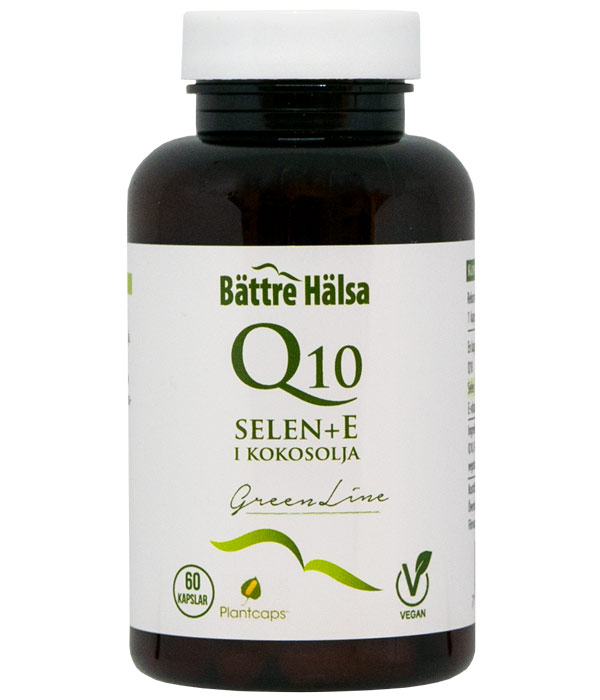 Bättre Hälsa Q10 200 mg + Selen + E 60 kapslar