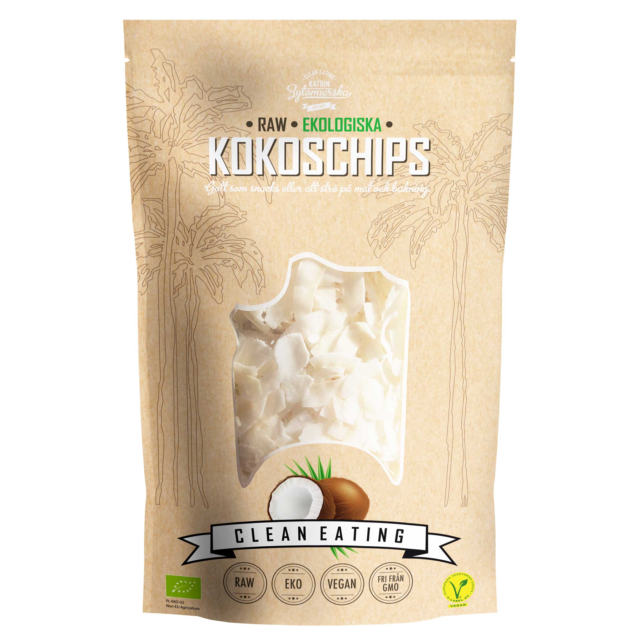 Clean Eating Raw Kokoschips 200 g