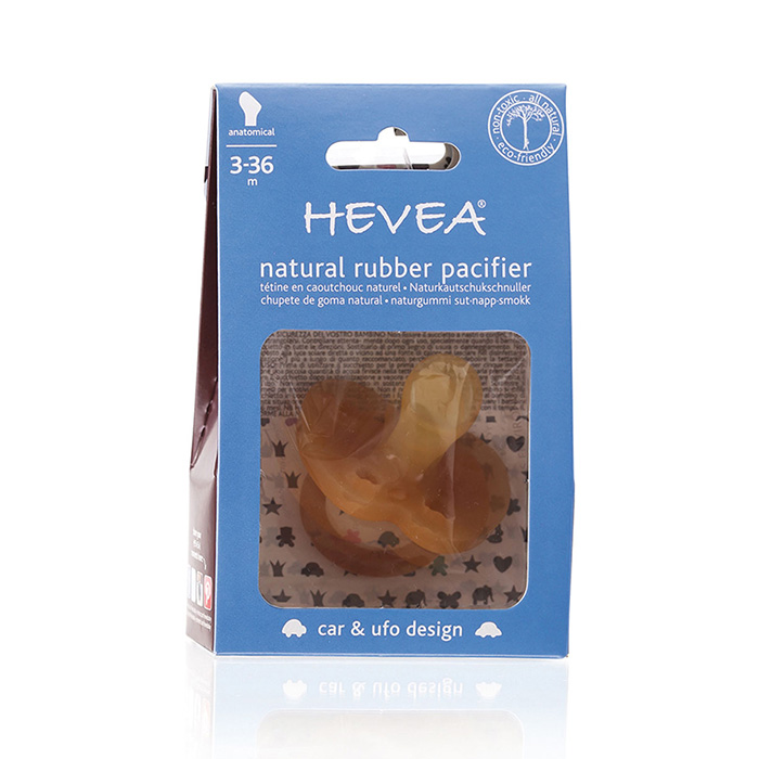 Hevea Napp Naturgummi Bil & Ufo 3-36 mån