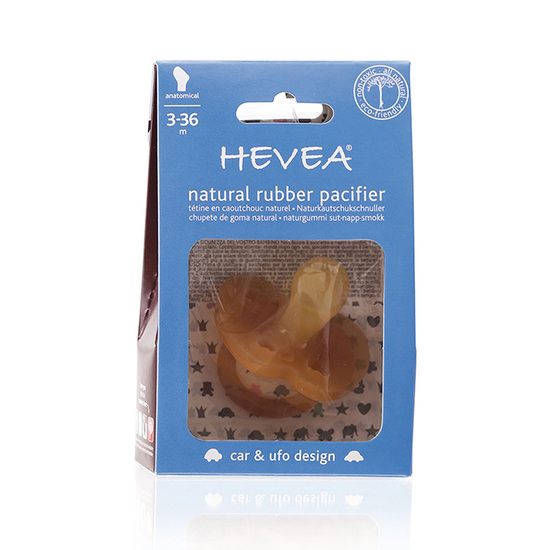 Hevea Napp Naturgummi Bil & Ufo 3-36 mån