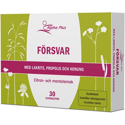 Alpha Plus Försvar 30 sugtabletter