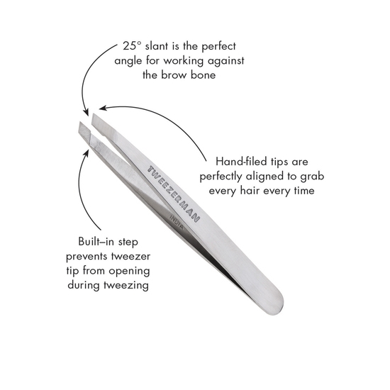 Tweezerman Mini Slant Tweezer Classic Stainless