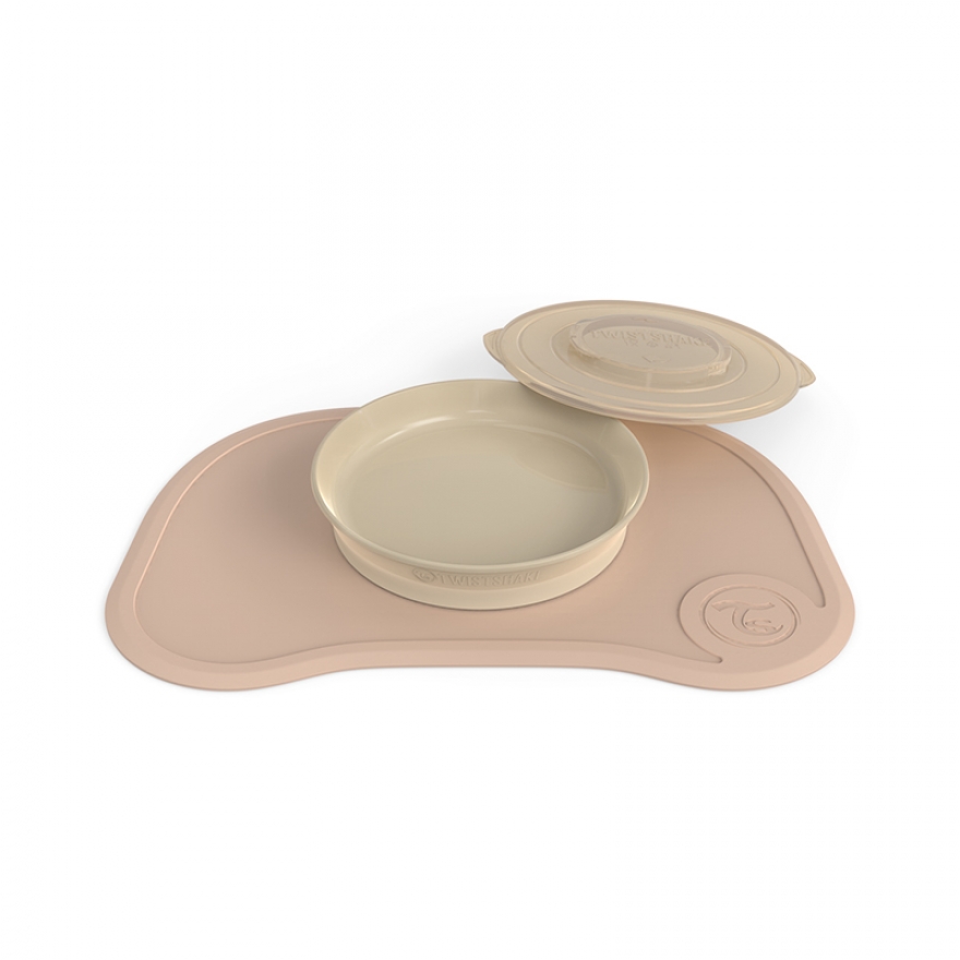 Twistshake Click-Mat + Tallrik 6+M Pastell Beige