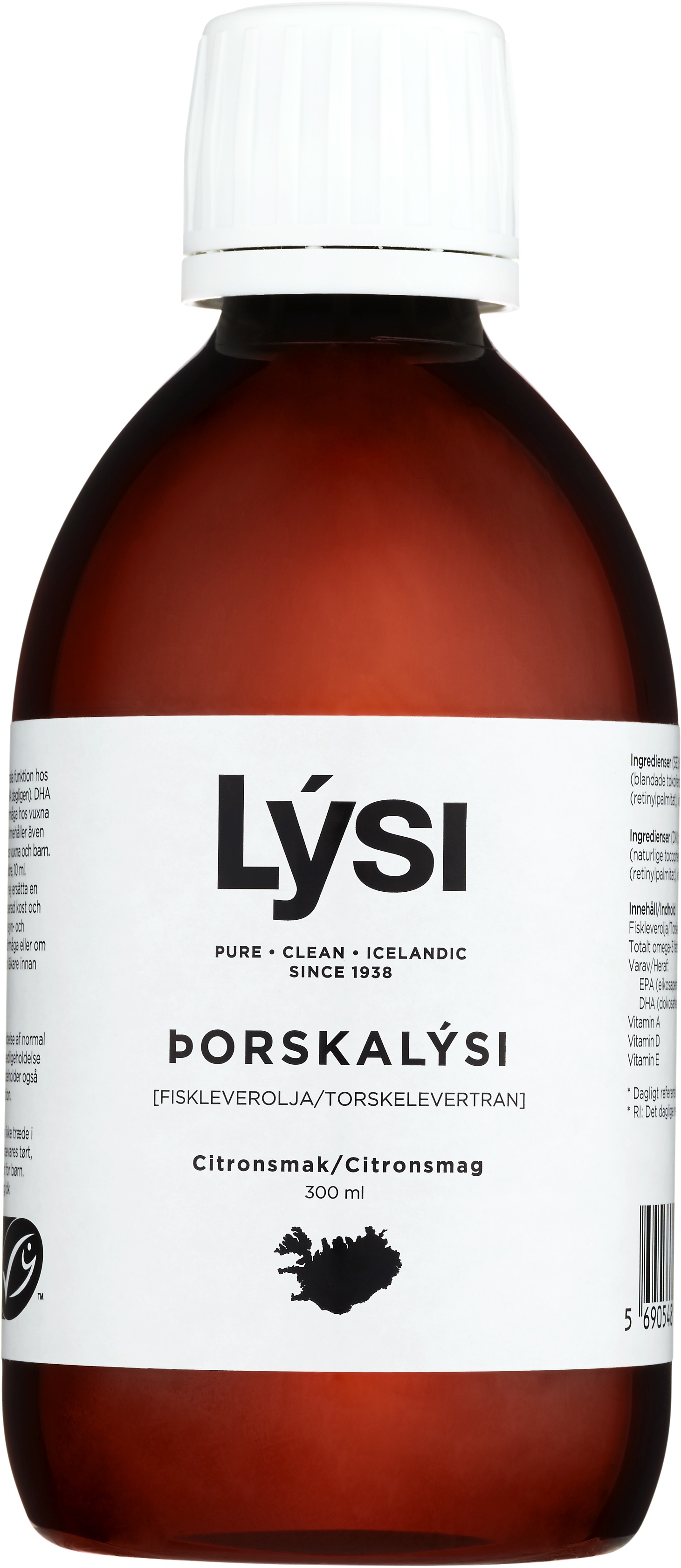 Lýsi Omega-3 Fiskleverolja 300 ml