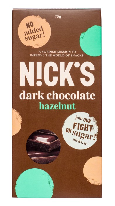 Nicks Dark Chocolate Hazelnut 75 g