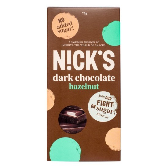 Nicks Dark Chocolate Hazelnut 75 g