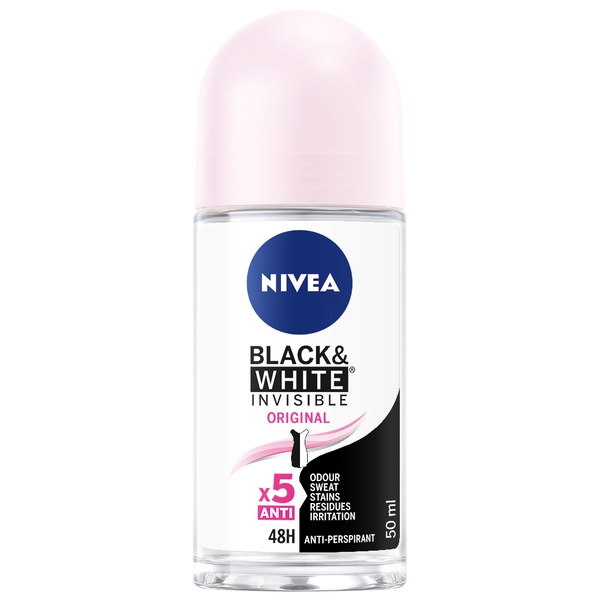 Nivea Antiperspirant Deo Black & White Roll On 50 ml