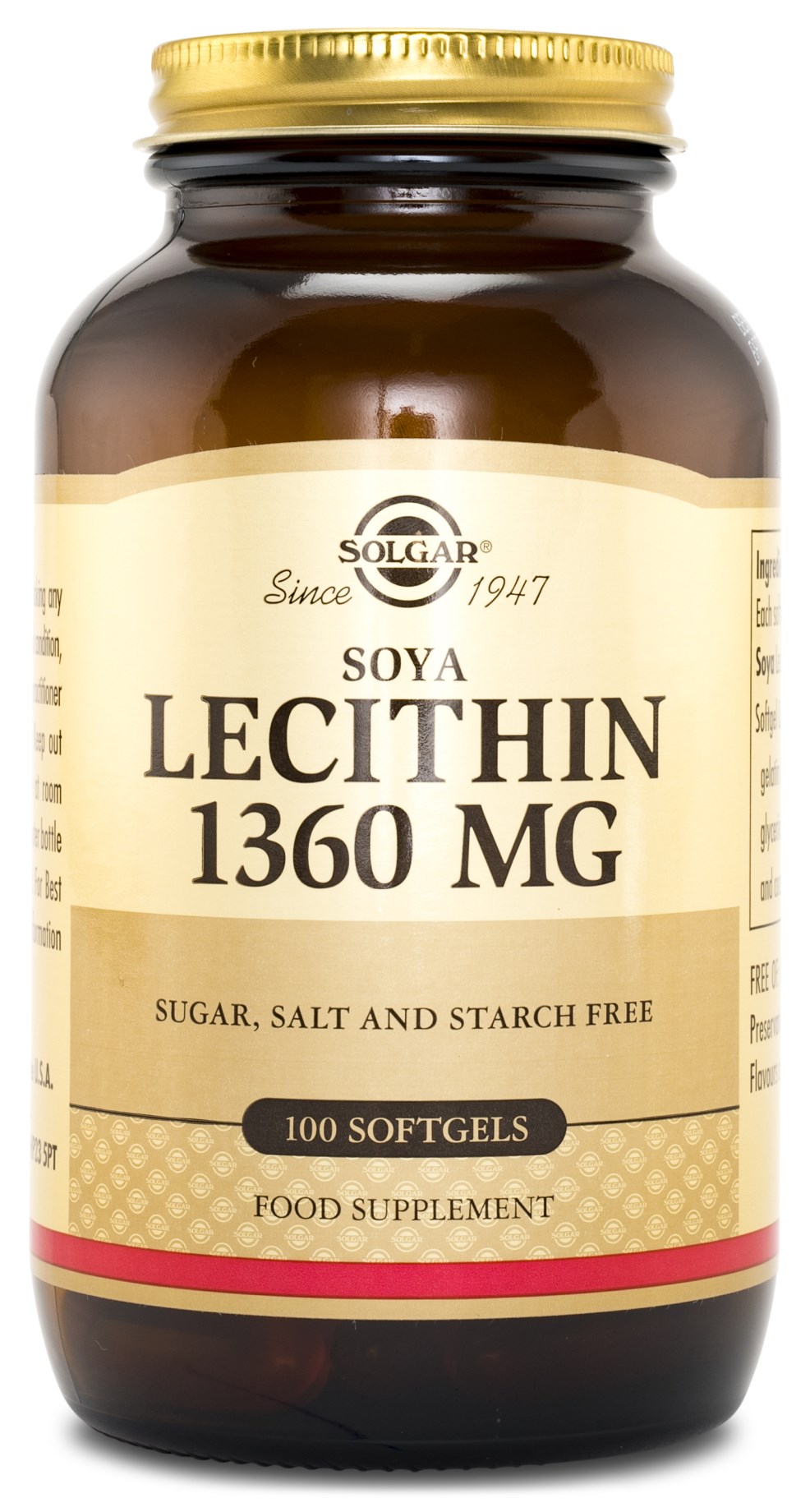 Solgar Lecithin 1360 mg 100 kapslar
