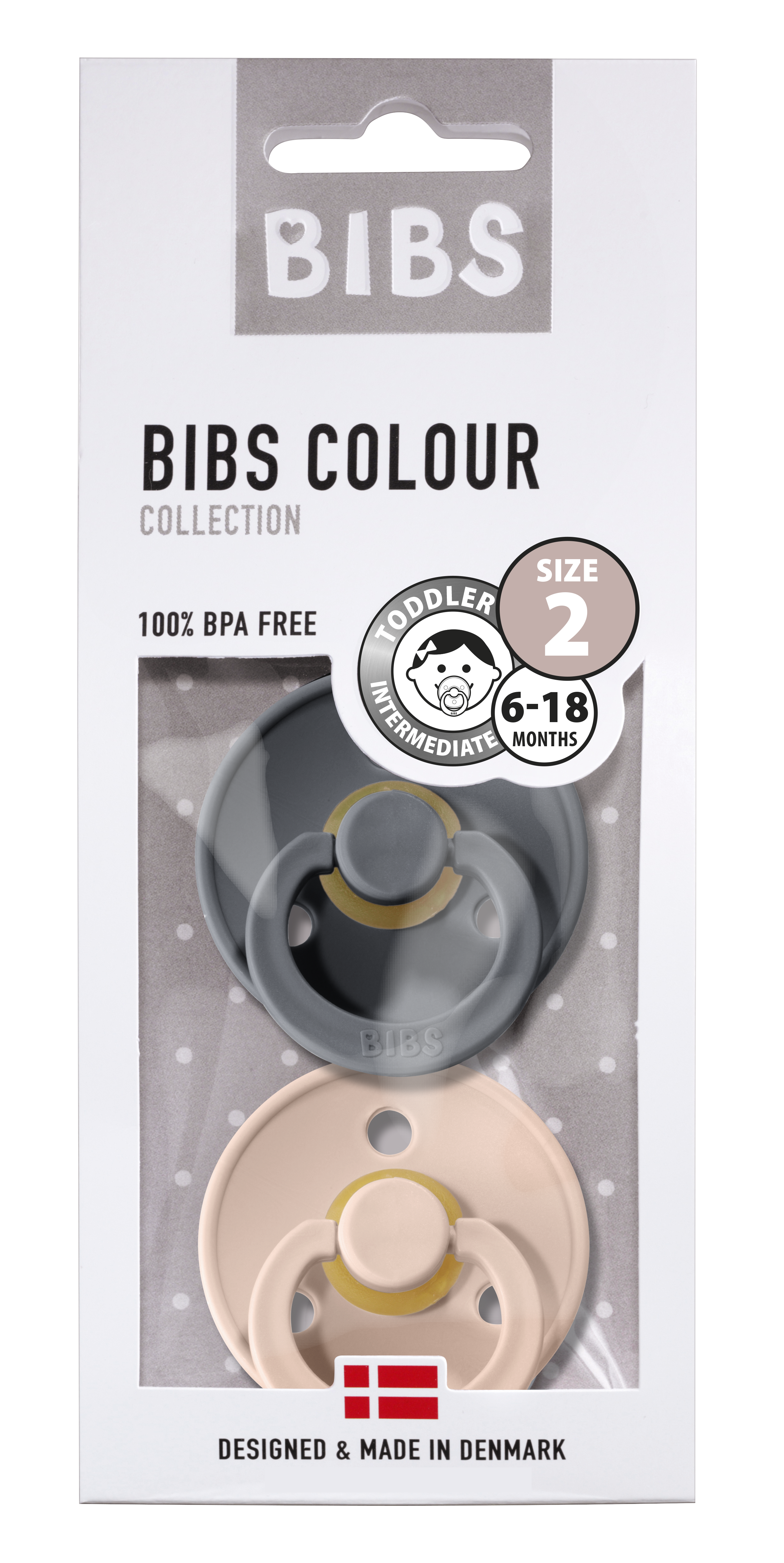 BIBS Colour Nappar Iron/Blush Strl. 2 (6-18 månader) 2-pack