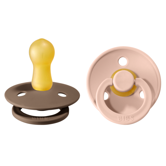 BIBS Colour Latex Size 2 Dark Oak/Blush 2-pack
