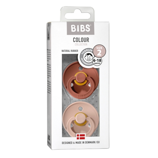 BIBS Colour Latex Size 2 Woodchuck/Blush 2-pack