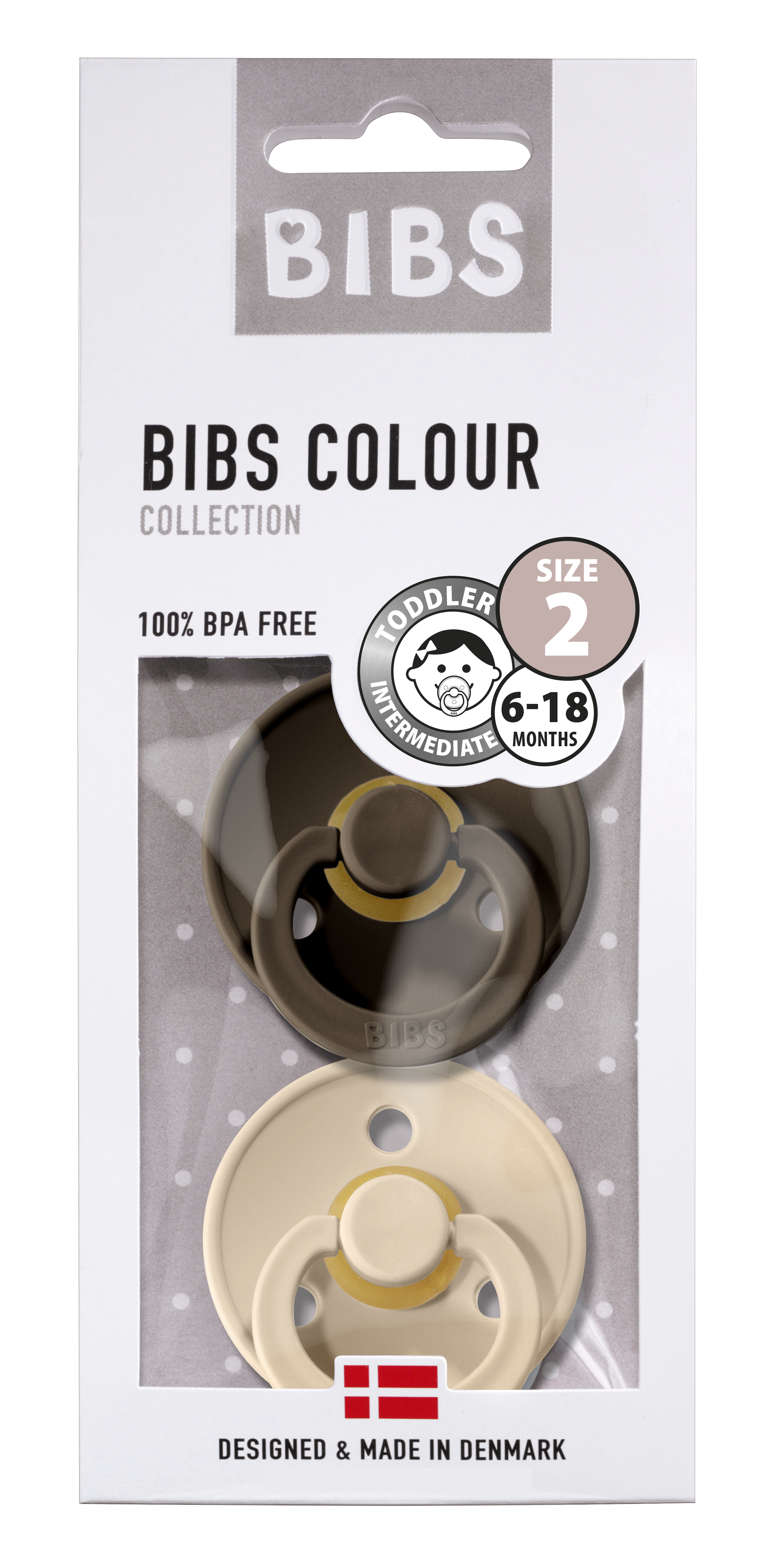 BIBS Colour Nappar Chocolate/Vanilla Pink Strl. 2 (6-18 månader)  2-pack