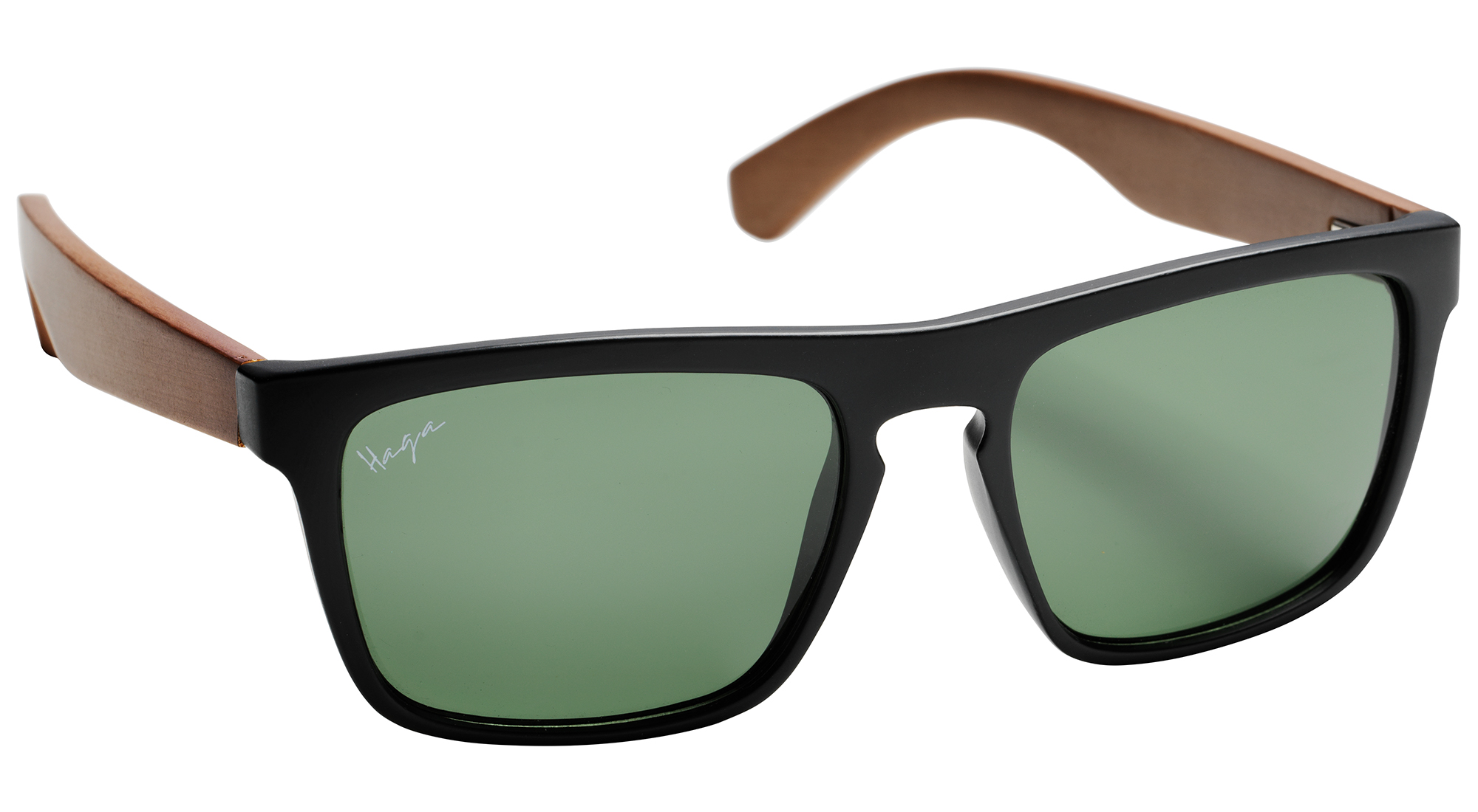 Haga Eyewear Solglasögon Tampa Bambu Polarized Matt Black