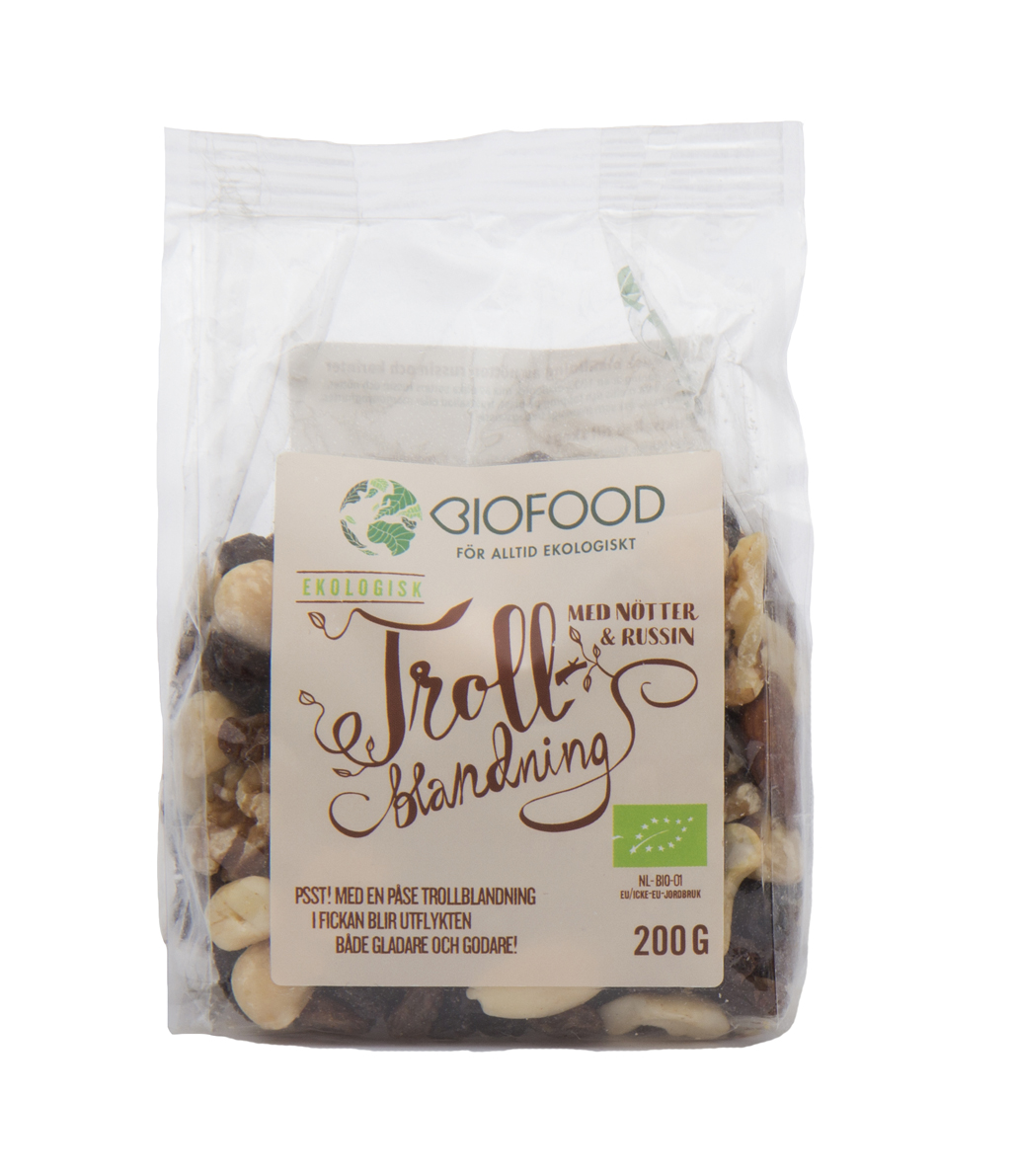 Biofood Frukt & Nötmix Trollblandning 200 g