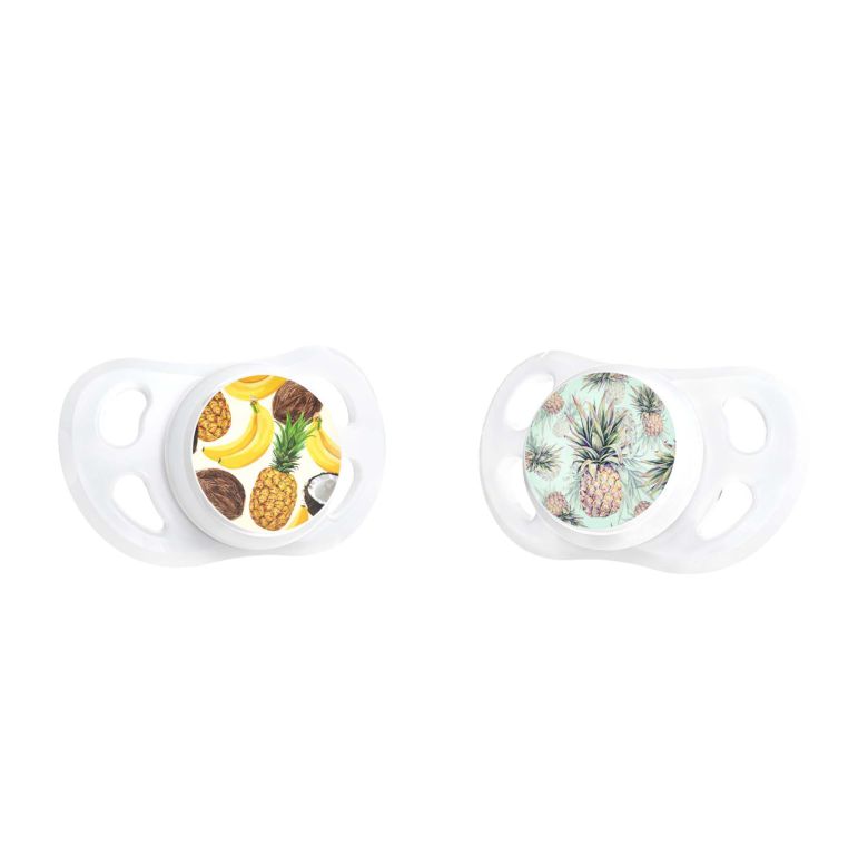 Twistshake 2x Pacifier 0-6m Pineapple Banana