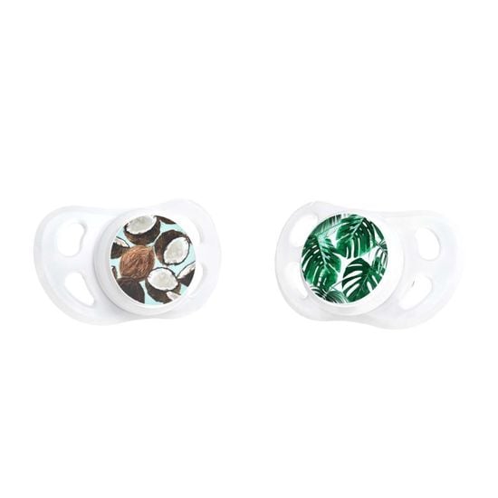 Twistshake 2x Pacifier 0-6m Coconut Palm-tree