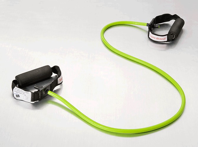 Sanctband Tubing with Handles Lime Green/Medium