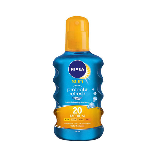 NIVEA Sun Protect & Refresh Invisible Cooling Sun Spray SPF 20 200 ml