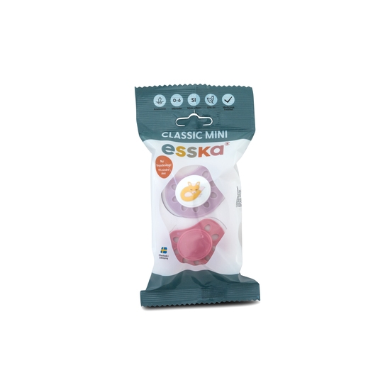 Esska Napp Classic Mini Silikon  (0-6 m) 2 st - Blandade färger